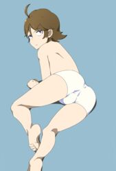 1boy ass barefoot brown_hair bulge darling_in_the_franxx lying male_focus shina_takuto_(takt1114) solo topless underwear zorome_(darling_in_the_franxx)