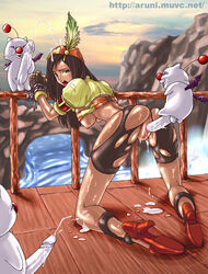 1girls aruni color female final_fantasy final_fantasy_ix furry hair human interspecies lani male mog moogle multiple_males sex straight straight_hair vaginal_penetration