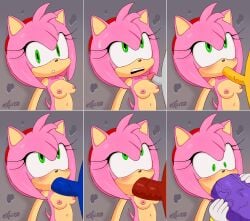 amy_rose big_penis big_the_cat blowjob blush excito green_eyes hedgehog hedgehog_humanoid huge_cock knuckles_the_echidna looking_at_viewer medium_penis mobian mobian_(species) nipples no_hand_blowjob open_eyes open_mouth penis_size_difference pink_hair silver_the_hedgehog small_breasts small_penis sonic_(series) sonic_the_hedgehog sonic_the_hedgehog_(series) tails_the_fox