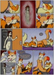 69 anthro anus arcanine areola ass balls black_fur black_nose blush braixen breasts brown_hair canine clothing cock_vore comic cum cum_in_mouth cum_inside dialogue duo english_text erection fellatio female fox fur group group_sex hair human inner_ear_fluff insertion interspecies livinlovindude macro magic male male_urethral_insertion mammal micro micro_on_macro nintendo nipples nude open_mouth oral penetration penis pokemon pokemon_(species) pokemon_rgby pokemon_xy pussy red_eyes sex shrink shrinking size_difference straight text threesome tongue tongue_out tuft urethral urethral_insertion urethral_penetration vaginal_penetration video_games vore white_fur yellow_fur