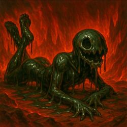ai_assisted ai_generated feet feet_up slime slime_(substance) slime_monster