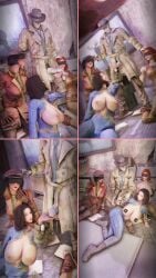 balls_touching bethesda_softworks blindfolded_female breasts_out_of_clothes cait_(fallout) cock_worship emotrashcan fallout nipples penis_awe penis_out piper_wright screenshot_edit sole_survivor_(female) touching_penis vault_dweller vault_suit