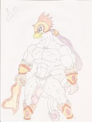 2003 armor avian balls dark-moltres gauntlets headgear helmet legendary_pokemon male male_only moltres muscular nintendo penis pokemon solo video_games