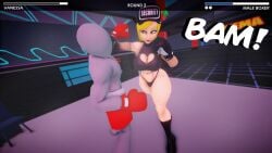 1boy 1girls 3d big_breasts blonde_hair boxing boxing_gloves boxing_ring breasts cleavage cleavage_cutout faceless_male femdom fight fighting fighting_ring five_nights_at_freddy's five_nights_at_freddy's:_security_breach gameplay_mechanics green_eyes health_bar huge_breasts large_breasts lipstick long_hair mixed_boxing ponytail punch punching punching_face red_lipstick smug thick thick_thighs thighs ultimabox vanessa_(fnaf) wide_hips