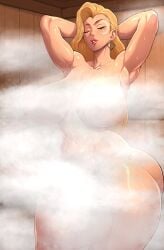 1futa cloak_and_dagger dagger_(marvel) dagger_(marvel_rivals) futa_only futanari huge_ass huge_breasts marvel marvel_rivals sauna solo standing steam tandy_bowen thick_thighs vicsenpai