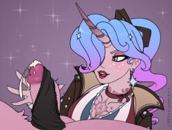 1girls 2d 2d_animation animated artist_name black_panties blank_background celeste_(deadlock) chrysalisdraws cumshot deadlock hand hand_on_penis handjob handjob_with_panties horn licking_lips loop looping_animation panties_on_penis ruined_cumshot ruined_orgasm stroking_penis tagme video