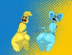 anthro anthro_on_anthro anthro_only avian avian_humanoid black_sclera blonde_hair blue_skin bubba_bubbaphant chicken critters_(poppy_playtime) cyan_body cyan_fur cyan_skin elephant elephant_tail fur furry_only gallus gallus_(genus) hair kickinchicken kickinchicken_(poppy_playtime) mgdire671 no_humans orange_beak poppy_playtime poppy_playtime_(chapter_3) sex smiling_critters tagme trunk trunk_(anatomy) yellow_body yellow_fur yellow_skin