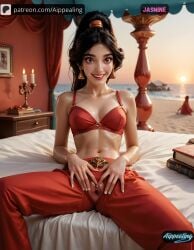 ai_generated aippealing aladdin_(1992_disney_film) arabian arabian_clothes cute dark-skinned_female disney_princess hot jasmine jasmine_aladdin sexy