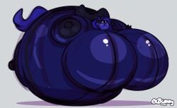 big_breasts blueberry_inflation breasts elbunny female furry huge_breasts hyper_breasts inflation thick_thighs wide_hips