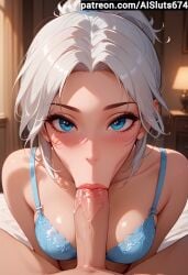 ai_generated ai_sluts blowjob blush jett_(valorant) pov riot_games underwear vacuum_fellatio valorant white_hair