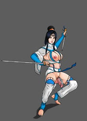 1futa arteria asian barefoot feet fighting_stance full-length_portrait full_length futa_only futanari intersex nail_polish plum_ardour portrait solo standing sword testicles toeless_legwear toenail_polish weapon