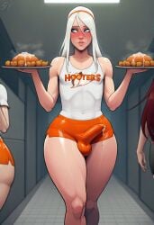 ai_generated ametraxus angel_dove bubble_butt cum cumming_through_clothing femboy femboy_hooters hooters long_hair sissy trap white_hair