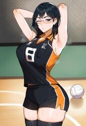 ai_generated blue_eyes blue_hair creamy_ai haikyuu!! light-skinned_female light_skin shimizu_kiyoko short_hair tagme teenage_girl teenager thiccwithaq_(ai_style) young younger_female