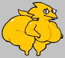 alphys big_ass big_breasts breasts bubble_butt chip_at_night cleavage female furry huge_ass huge_breasts tagme thick_thighs undertale wide_hips