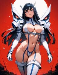 ai_generated cleavage fr34ky huge_breasts kill_la_kill kiryuuin_satsuki revealing_clothes