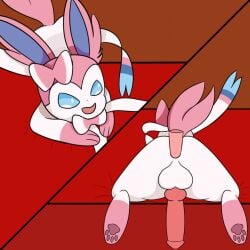 anal anal_sex cindy_(trunko) eeveelution femboy feral fur generation_6_pokemon male male/male nintendo penetration pink_body pink_fur pokemon pokemon_(species) sex sylveon white_body white_fur