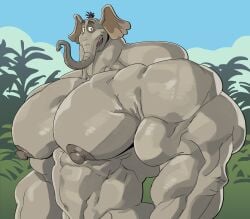 20th_century_fox 20th_century_studios anthro bara barazoku big_muscles blue_sky_studios dr._seuss dr_seuss elephant elephantid horton horton_hears_a_who horton_hears_a_who!_(film) hyper_muscles low_res male male_only muscles muscular nude remert solo solo_male