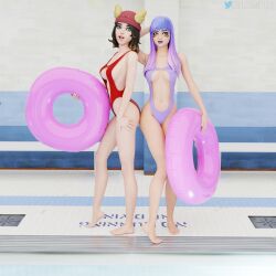 2girls breasts female fortnite giocamolly raven_team_syd skye_(fortnite) swimsuit syd_(fortnite)