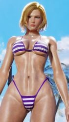 bandai_namco bikini blonde_hair female mod namco namco_bandai nina_williams omegaxsmash standing swimwear tekken tekken_8 twitter