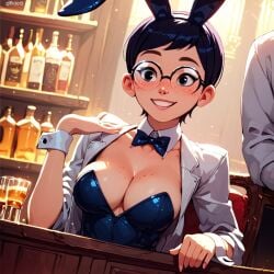 1girls ai_generated bar big_breasts breasts breasts bunny bunny_costume bunny_ears bunny_girl bunnysuit carmen_sandiego_(2019) carmen_sandiego_(franchise) cleavage female female female_focus female_only glasses julia_argent julia_argent_(carmen_sandiego) large_breasts short_hair solo solo_female solo_focus zupern0va_(manipper)