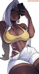 1girls abs ass athletic_female big_ass big_breasts breasts curvaceous curvy curvy_female curvy_figure dark-skinned_female dark_skin female female_only fit_female marvel marvel_comics marvel_rivals obliques ororo_munroe solo stopu storm_(marvel_rivals) storm_(x-men) thick_thighs toned_female wide_hips x-men