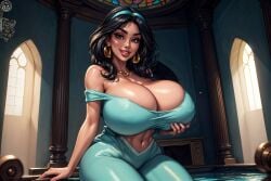 ai_generated aladdin aladdin_(1992_disney_film) big_breasts breasts bythebrokenone disney female huge_breasts hyper_breasts large_breasts nai_diffusion princess_jasmine stable_diffusion thick_thighs