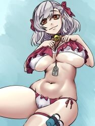 big_breasts breasts child_bearing_hips digital_drawing female female_focus female_only girl girls'_frontline human natsume_(pokemon) pale_skin pale_skinned_female red_eyes solo solo_female solo_focus spas-12_(girls'_frontline) tagme white_hair wide_hips