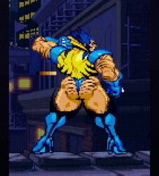 bara bodysuit bottom_dad fag_daddy faggot_daddy gay heels huge_ass huge_butt huge_thighs male male_only slutty slutty_daddy underwear wolverine_(x-men)