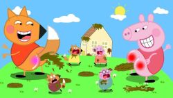 3boys 3girls ass daddy_fox daddy_pig father_and_daughter father_and_son freddy_fox giant giant_male giantess house mother_and_daughter mother_and_son multiple_boys multiple_girls mummy_fox mummy_pig non-web_source off-topic outdoors peppa_pig peppa_pig_(series) scat tagme