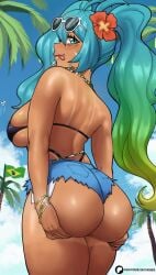 1girls ass big_ass big_breasts big_thighs bikini brazil brazilian brazilian_female brazilian_flag brazilian_miku breasts butt cyan_eyes cyan_hair dumptruck_ass echosaber fat_ass fat_breasts female female_only flag hatsune_miku huge_ass huge_thighs large_breasts latin_american_hatsune_miku_(meme) long_hair looking_at_viewer shorts solo tagme tan tan_body thick_hips thick_thighs thighs thong twintails vocaloid