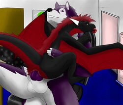 anal anthro anthro_on_feral bedroom canine caress chair dragon feral fur furry grope horn hybrid infinite interspecies knot male mammal mane nitedragon penetration simple_background size_difference smile tongue tongue_out wings wolf wolfywetfurr yaoi zoophilia