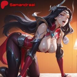 after_fellatio after_oral after_orgasm after_rape after_sex ai_assisted ai_generated boobs_out breasts breasts_out crown cum cum_in_ass cum_in_pussy cum_inside cute cute_face detailed_background doggy doggy_style female female_focus female_human female_only irelia_xan league_of_legends legs light-skinned_female light_body light_skin long_hair more_at_source nipples pantyhose patreon pink_nipples pussy pussy_juice pussy_juice_drip red_dress samandraai sex_from_behind sexy sexy_armpits sexy_clothing sexy_dress sexy_female skirt tits_out uncensored wet wet_body wet_clothes wet_clothing wet_pussy wet_skin