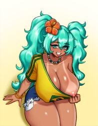 1girls absurd_res areola ass big_areola big_ass big_breasts big_nipples big_thighs brazil brazilian brazilian_female brazilian_miku breasts breasts_out busty cyan_eyes cyan_hair female female_only gigantic_ass gigantic_breasts gigantic_thighs hatsune_miku heykerart hi_res huge_areola huge_ass huge_breasts huge_nipples huge_thighs idol large_breasts latin_american_hatsune_miku_(meme) long_hair looking_at_viewer massive_breasts nipples png shirt shorts solo sweat sweatdrop sweating tagme tan tan-skinned_female tan_body tan_skin tanned thick_hips thick_thighs thighs thong turquoise_eyes turquoise_hair twintails vocaloid yellow_shirt