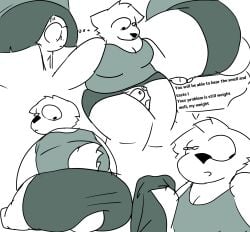 anthro ass ass_worship facesitting fat fat_ass female obese obese_female sniffing_ass unknown_character