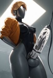 1futa ai_generated android atomic_heart big_balls black_nipples blonde_hair civitai cum cum_collecting cum_milking erect_penis erection faceless_character female_robot futa_focus futa_only futa_sans_pussy futanari gold_jacket gynoid hands_behind_back huge_cock ihatethemic intersex jacket large_penis left_(atomic_heart) long_penis medium_breasts no_face penis penis_milking penis_milking_factory penis_milking_machine penis_pump robot robot_humanoid solo solo_focus solo_futa sweat sweating sweaty tagme testicles the_twins_(atomic_heart) thick_thighs