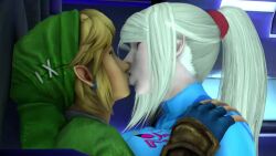 1boy 1boy1girl 1girls 20_seconds_long 3d_(artwork) age_difference animated blonde_female blonde_hair blonde_hair_female blonde_male carrying carrying_partner crossover crossover_pairing crossover_shipping duo elf elf_male female_human french_kiss hourglass_figure hyrule_warriors indoors kissing lfat3db light-skinned_female light-skinned_male light_skin link link_(hyrule_warriors) long_hair love metroid nintendo no_sound older_female older_woman_and_younger_boy ponytail ponytail_female samus_aran sfm short_male short_playtime size_difference smaller_male source_filmmaker spaceship straight tall_female taller_female taller_girl the_legend_of_zelda very_long_hair video younger_male zero_suit_samus