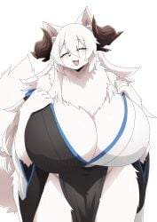 big_breasts breasts cleavage female furry huge_breasts monokurosekai06 tagme thick_thighs wide_hips