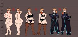 1girls blonde_hair character_name hiastobasement_(artist) original_character reference_sheet sybil_(hiastobasement)