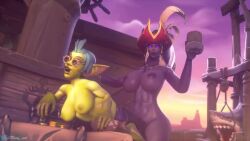 3d ambiguous_penetration animated dark-skinned_futanari draenei draenei_futa futa_on_female goblin goblin_(warcraft) goblin_female horsecock horsecock_futanari pirate_hat reey_art tagme video warcraft world_of_warcraft