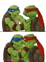 gay kiss kissing leo leonardo leonardo_(tmnt) leonardo_(tmnt)_2007 raph raphael raphael_(tmnt) teenage_mutant_ninja_turtles teenage_mutant_ninja_turtles_(2007) tmnt tmnt_(2007) warner_brothers