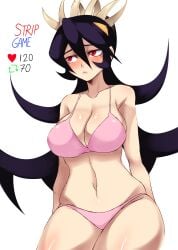 1girls big_breasts blush female filia_(skullgirls) panties skullgirls thick_thighs thighs tobyllitos underwear