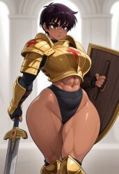 1girls 2025 ai_generated berserk bigtub7775 breasts casca dark_skin female female_knight large_breasts solo solo_female tagme thick_thighs