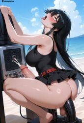 1futa absurd_res ahe_gao ai_generated akame_(akame_ga_kill!) akame_ga_kill! anal anal_insertion anal_orgasm anal_sex barefoot beach black_hair black_skirt black_tank_top breasts curvy curvy_figure deep_penetration dickgirl drool futa_only futadom futanari head_back hi_res high_resolution highres huge_balls huge_cock intersex large_breasts lewdcreationsfuta mature mature_futa motion_blur motion_lines open_mouth outdoors penis penis_out precum precum_drip precum_on_penis precum_string red_eyes rolling_eyes saliva saliva_drip saliva_trail sex_toy sexually_suggestive solo solo_futa squatting thick thick_legs thick_thighs thighs tongue tongue_out veiny veiny_penis