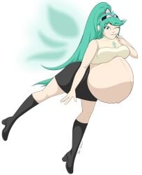 breasts fairy gamer_girl pneuma_(xenoblade) pregnant spaceseacow super_belly xenoblade_(series) xenoblade_chronicles_2
