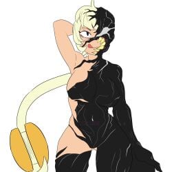 1girls blonde_hair brawl_stars charlie_(brawl_stars) collide female marvel marvel_comics pose possessed possession sfw solo_female symbiote venom_(marvel) white_background