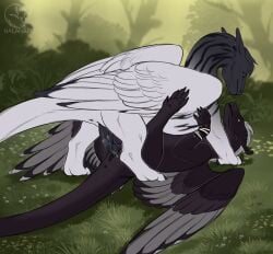 ambiguous_fluids dragon duo female female_feral female_penetrated feral forest genitals halanari hi_res male male/female male_feral mythological_creature mythological_scalie mythology nature nature_background penetration penis plant pussy scalie sex tree