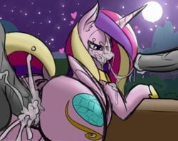 <3_eyes 2015 alicorn animal_genitalia anus ass balls cum cum_in_pussy cum_inside cum_on_face equine erection female friendship_is_magic hasbro heart horn horsecock male mammal my_little_pony night non-anthro penetration penis princess_cadance_(mlp) pussy reiduran sex twistedscarlett60 unseen_male_face vaginal_penetration wings