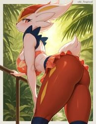 1female 1girl 1girls 2025 2025s ai ai-created ai_art ai_assisted ai_generated ai_tropical anthro anthro_female anthrofied artist_name ass bent_over big_ass big_breasts big_butt big_ears blush breasts bubble_ass bubble_butt bunny bunny_ears bunny_girl bunny_tail butt cinderace clothes detailed_background digital_media_(artwork) english_text eyelashes female female_anthro female_cinderace female_focus female_only forest fur furry furry_female game_freak gen_8_pokemon generation_8_pokemon half-closed_eyes hand_on_knee high_resolution huge_ass huge_butt lagomorph leporid long_ears looking_at_viewer looking_back looking_back_at_viewer mammal nintendo nipples pants plants pokémon_(species) pokemon pokemon_(anime) pokemon_(creature) pokemon_(franchise) pokemon_(game) pokemon_(species) pokemon_ss pokemon_sword_&_shield pokemon_swsh pokemorph pose rabbit rabbit_ears rabbit_girl rabbit_humanoid rabbit_tail red_eyes red_nose self_upload skirt solo solo_female solo_focus stable_diffusion tail text thick thick_ass thick_butt thick_thighs thighs topwear upskirt video_games white_body white_ears white_fur white_tail wide_hips yellow_inner_ear