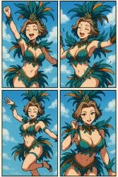 ai_assisted ai_generated bikini carnival carnival_outfit dance dancer dancing fire_emblem fire_emblem:_three_houses manuela_casagranda