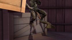 2015 3d absurd_res alien balls faceless_male half-life half-life_2 hand_on_leg hi_res male male_only nude penis sitting solo source_filmmaker video_games vortigaunt zombie1234